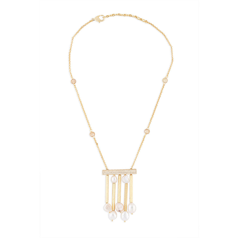 Joules By Radhika White Fresh Water Pearl Necklace