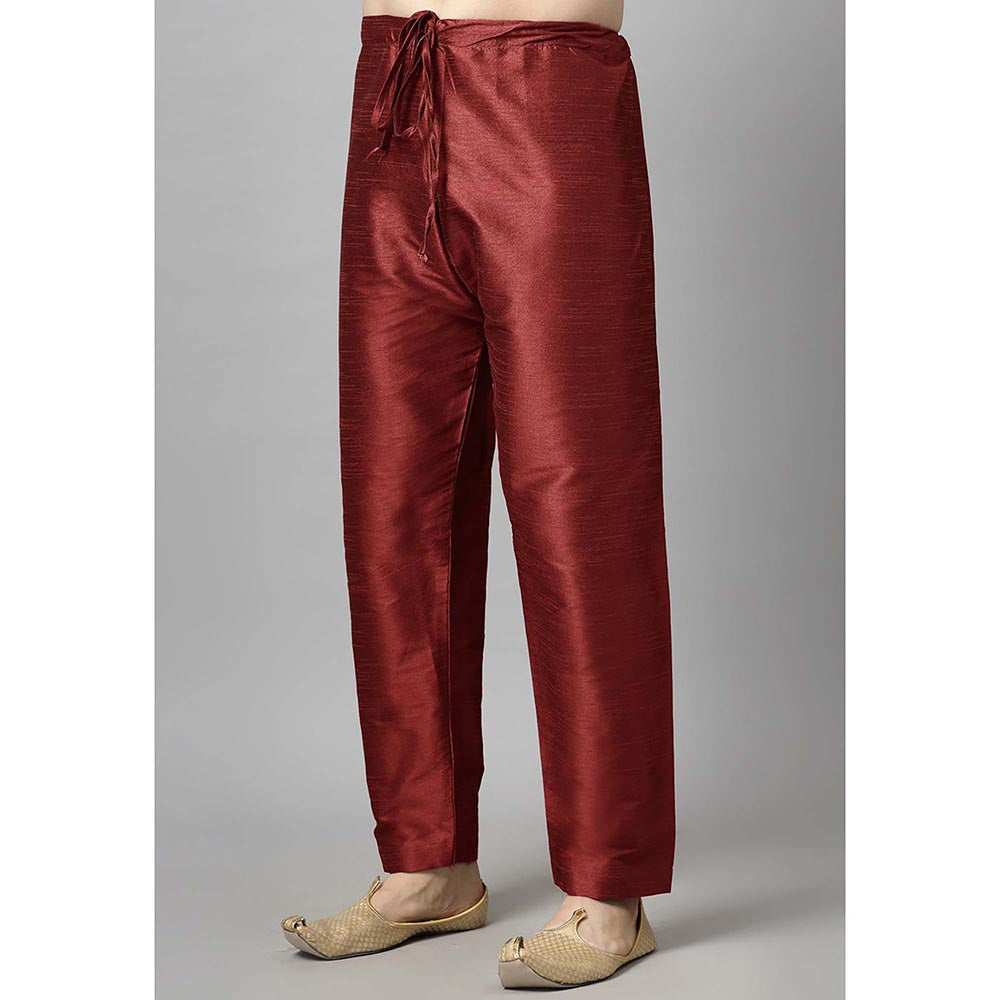 UTSAV FASHION Maroon Solid Kurta and Pant