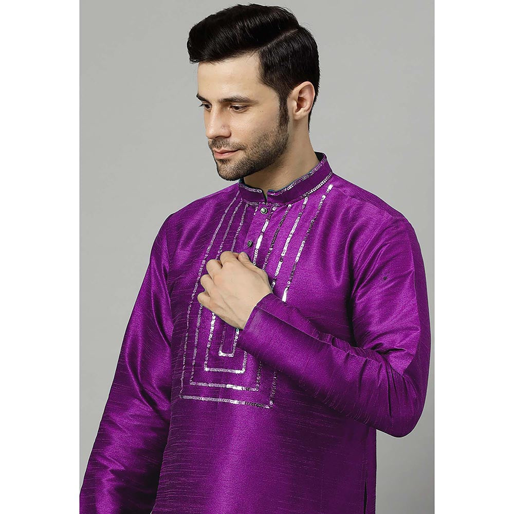 UTSAV FASHION Purple Solid Kurta and Pant
