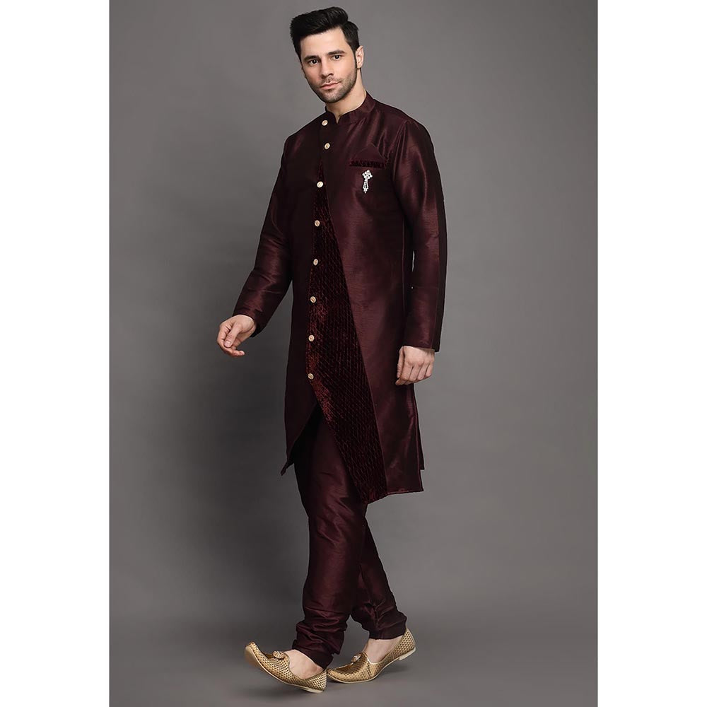 UTSAV FASHION Men Regular Kurta Churidar with Dupatta
