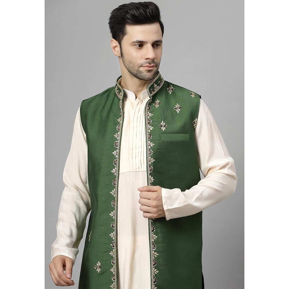 UTSAV FASHION Men Ethnic Motifs Kurta Pant with Jacket