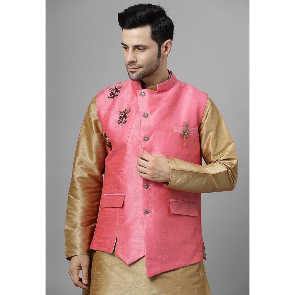 UTSAV FASHION Men Beads and Stones Kurta Pant with Jacket