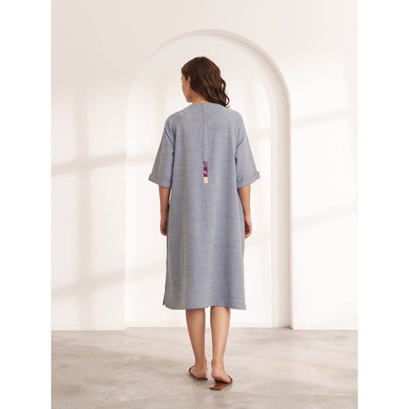Vaaya The Midsummer Blue Patch Work Dress