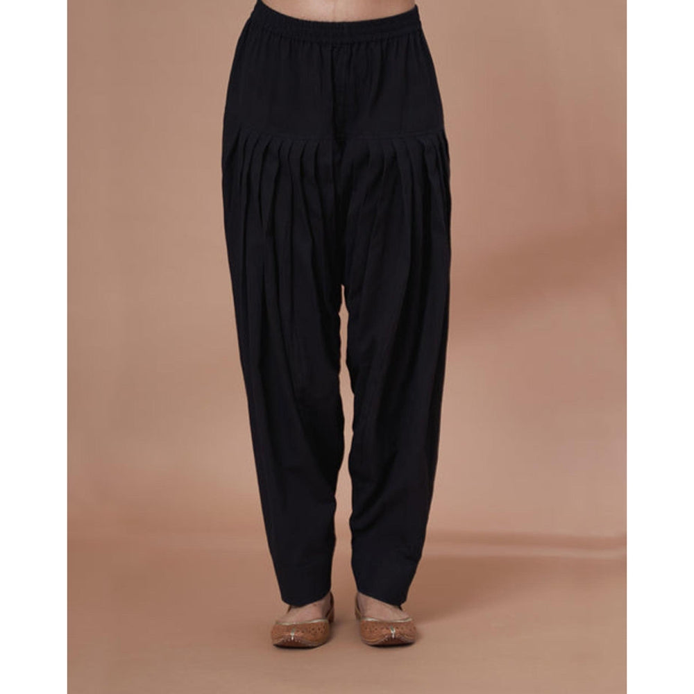 Vaaya Black Handwoven Cotton Salwar