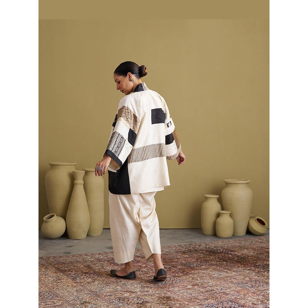 Vaaya The Ivory and Black Anokhi Jacket