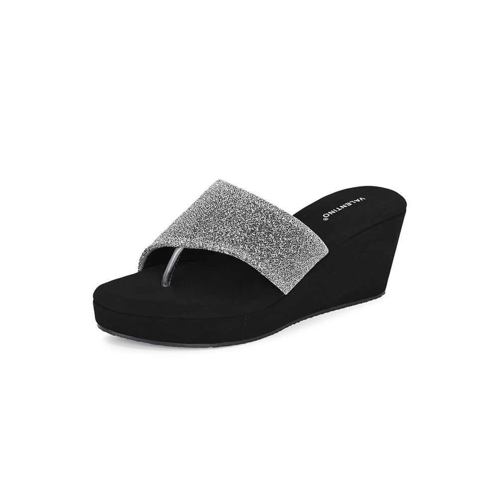 Valentino Women Premium Silver Wedges