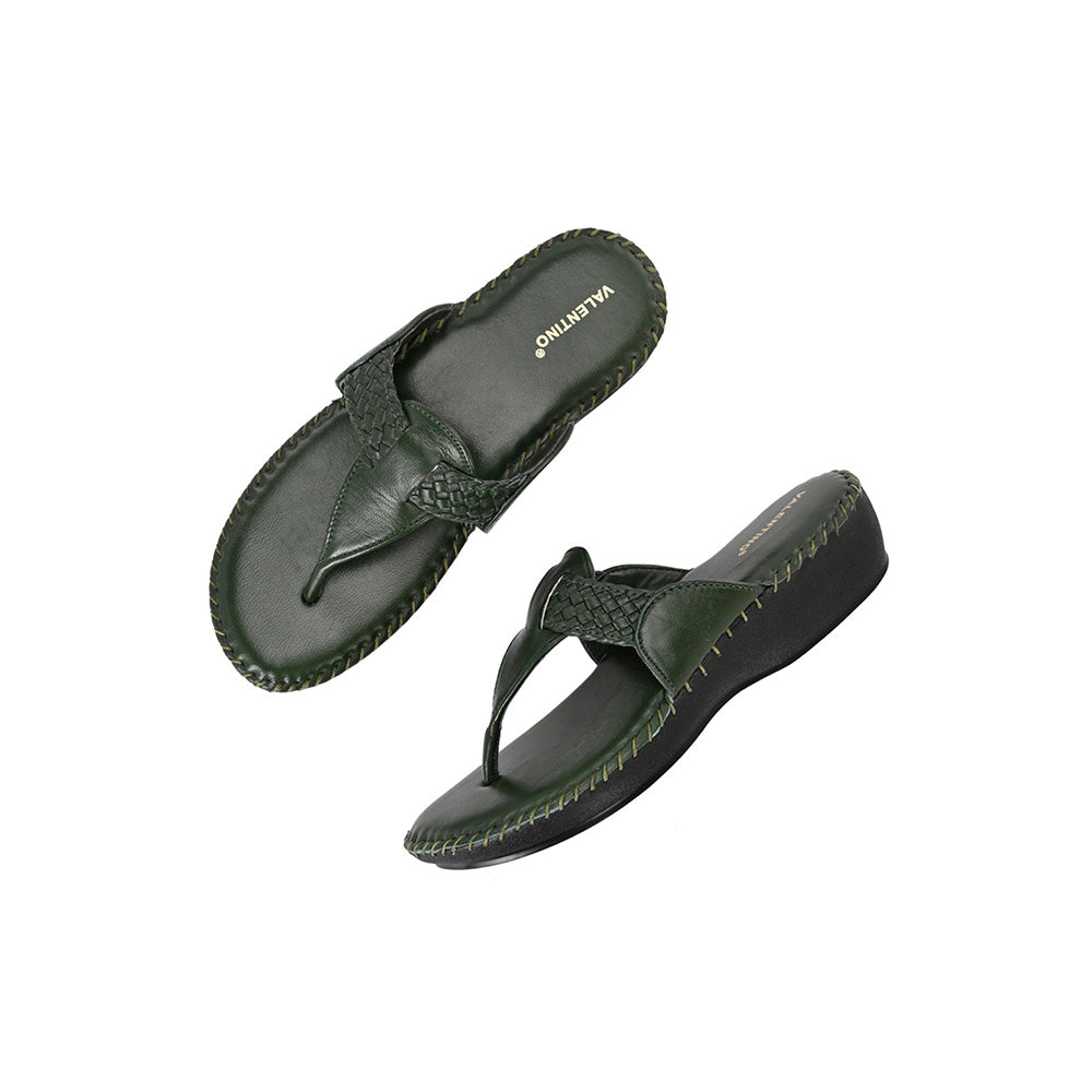 Valentino Women Green Premium Sandals