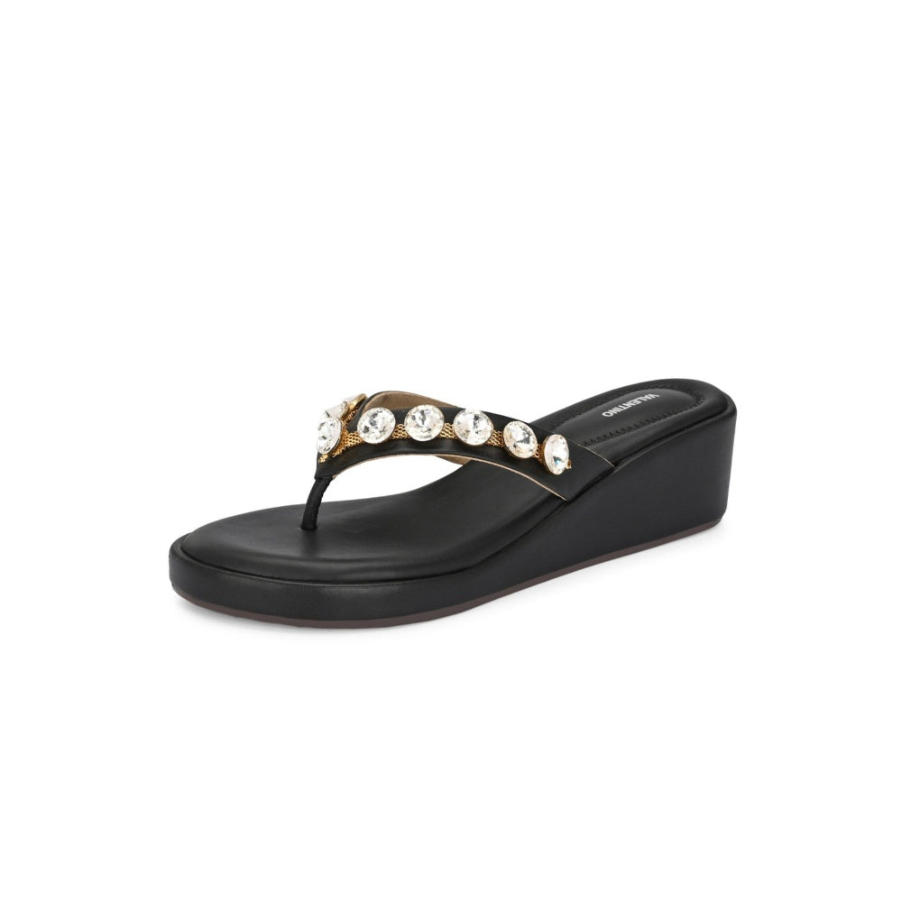 Valentino Women Premium Black Wedges
