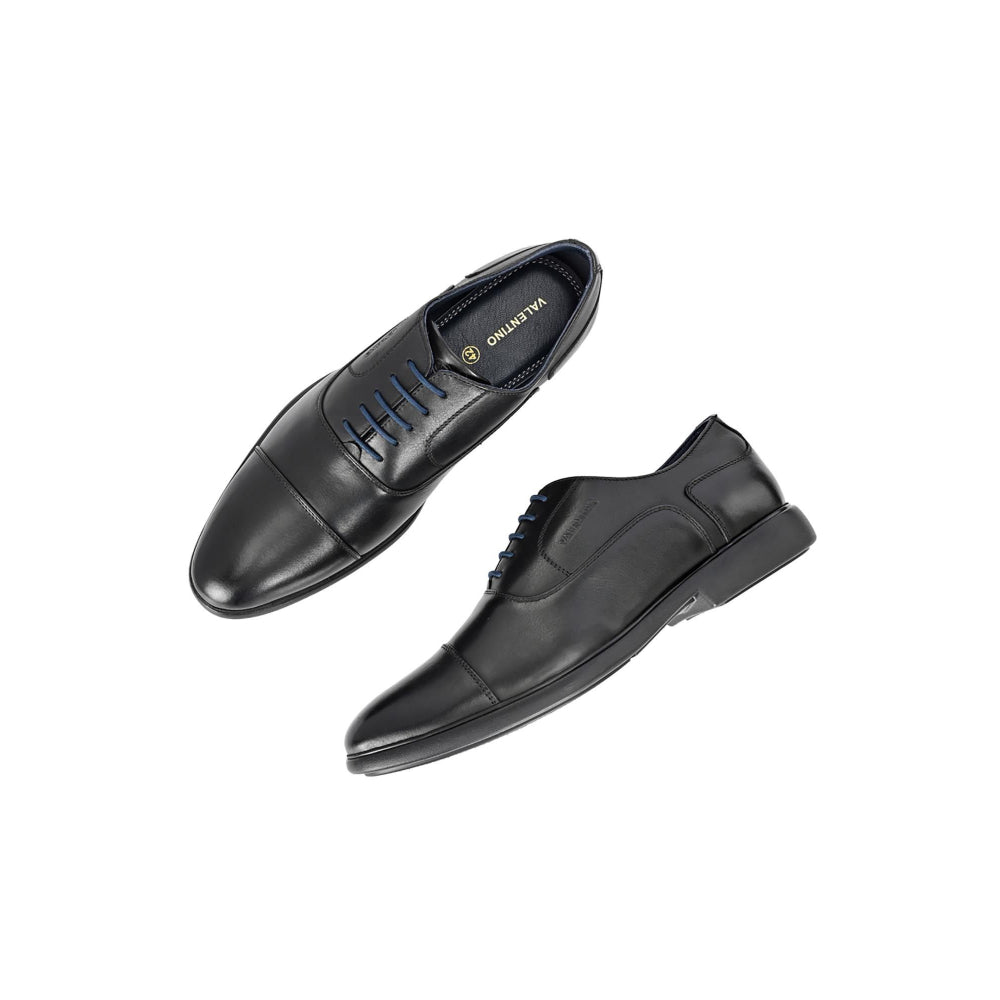 Valentino Mens Leather Formal Oxford Shoes - Black