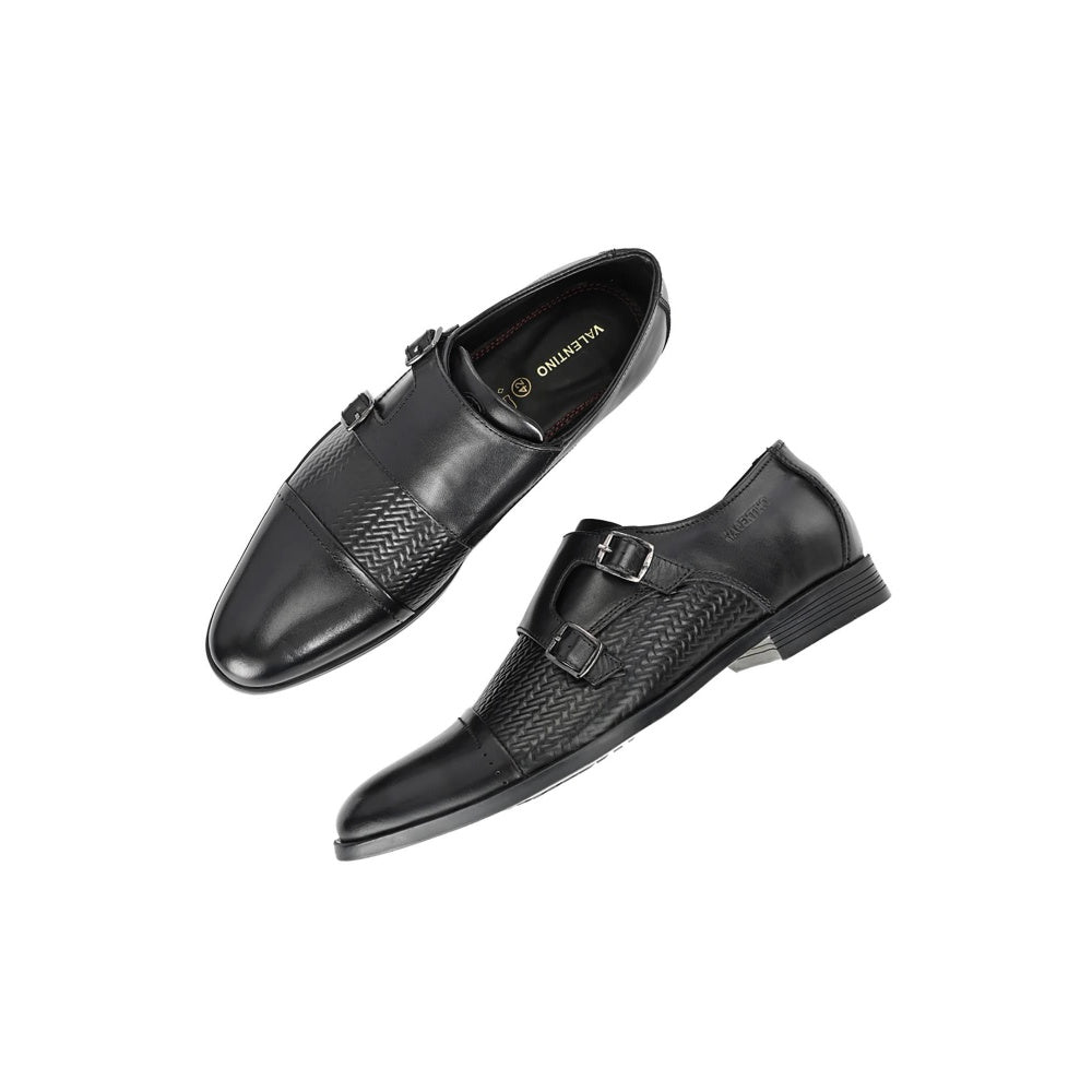 Valentino Mens Leather Formal Oxford Shoes - Black
