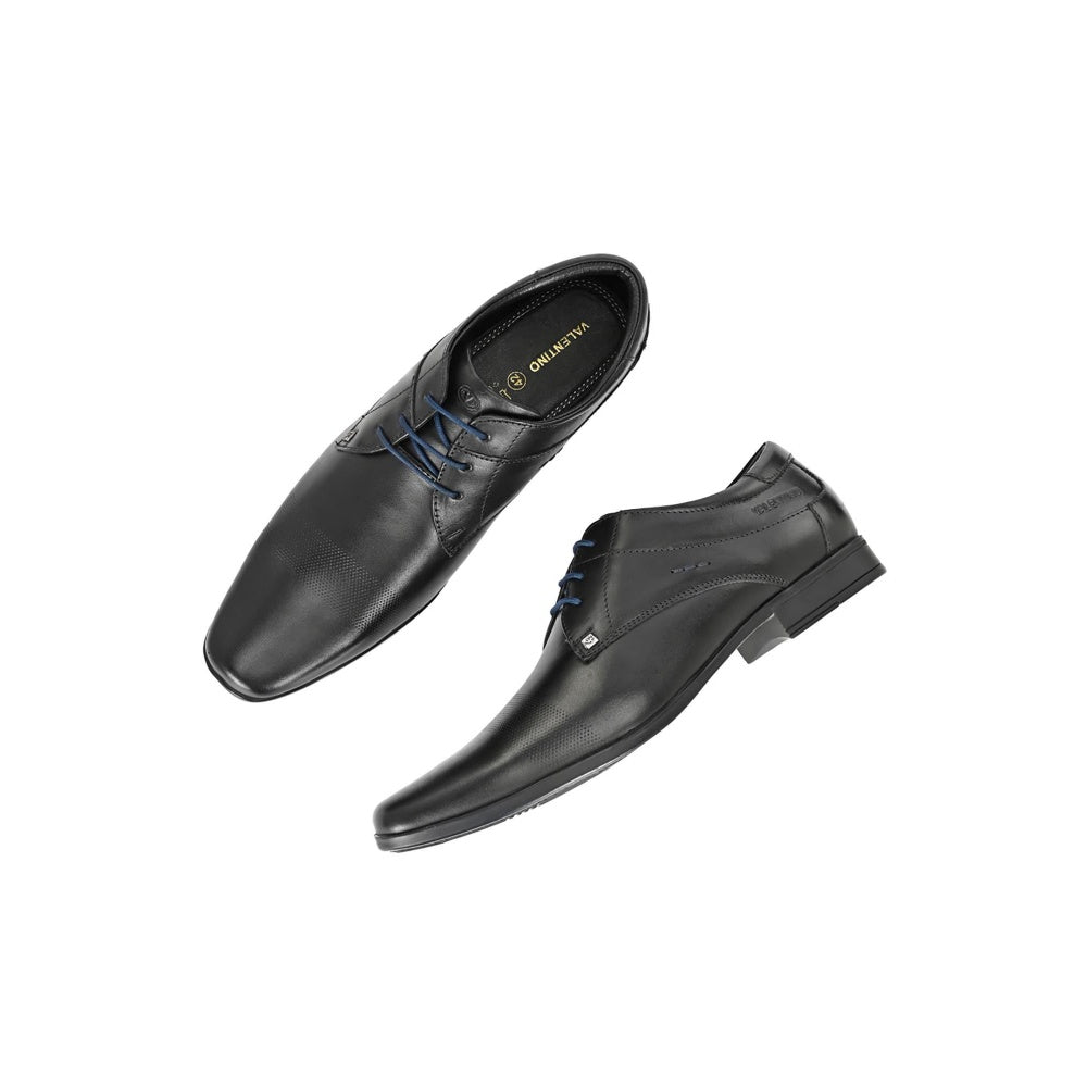 Valentino Mens Leather Formal Derbies - Black