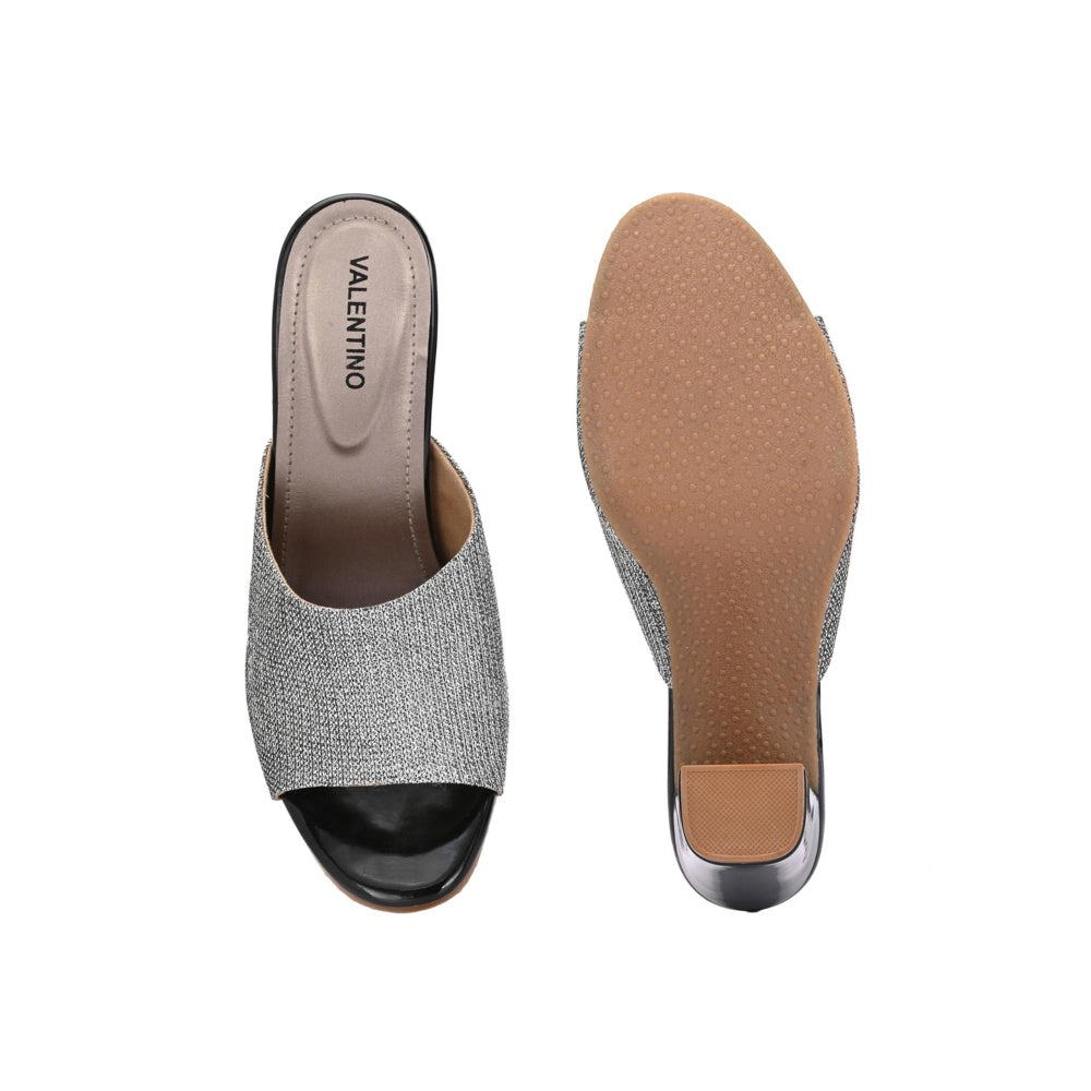 Valentino Women Premium Silver Sandal Heels
