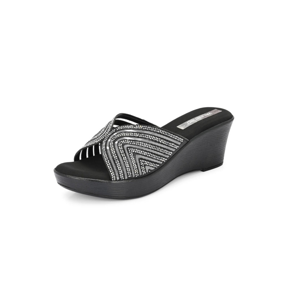 Valentino Women Premium Black Wedges