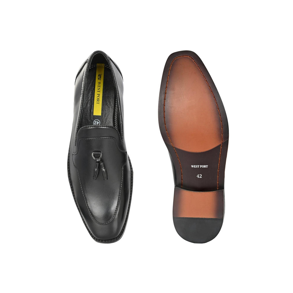 Valentino West Port Men Leather Tassel Loafers