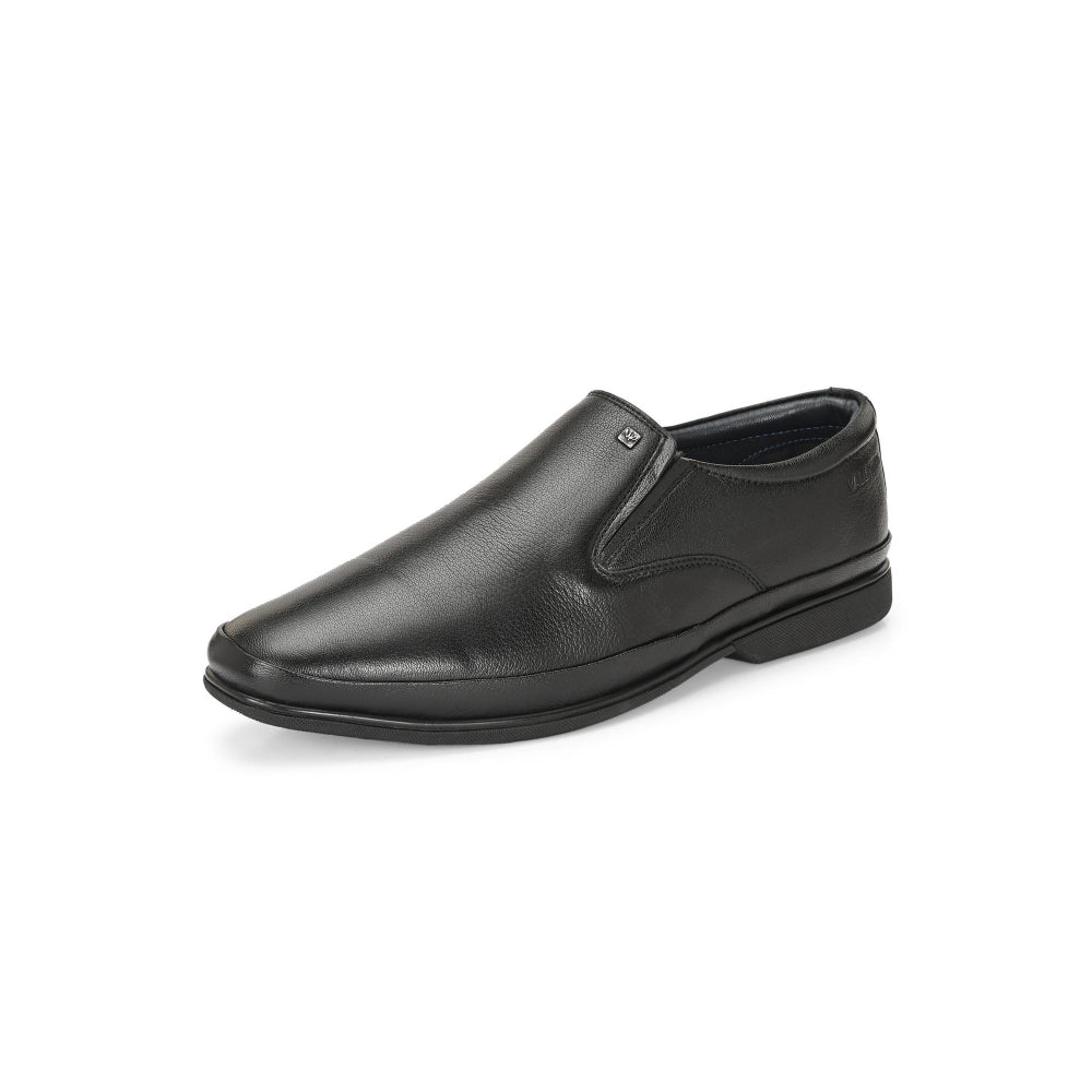 Valentino Men Premium Leather Black Slip-On Formal Loafer Shoes