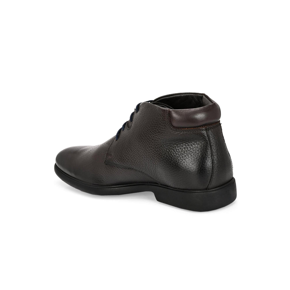Valentino Men Premium Leather Brown Lace-Up Formal Derby Shoes