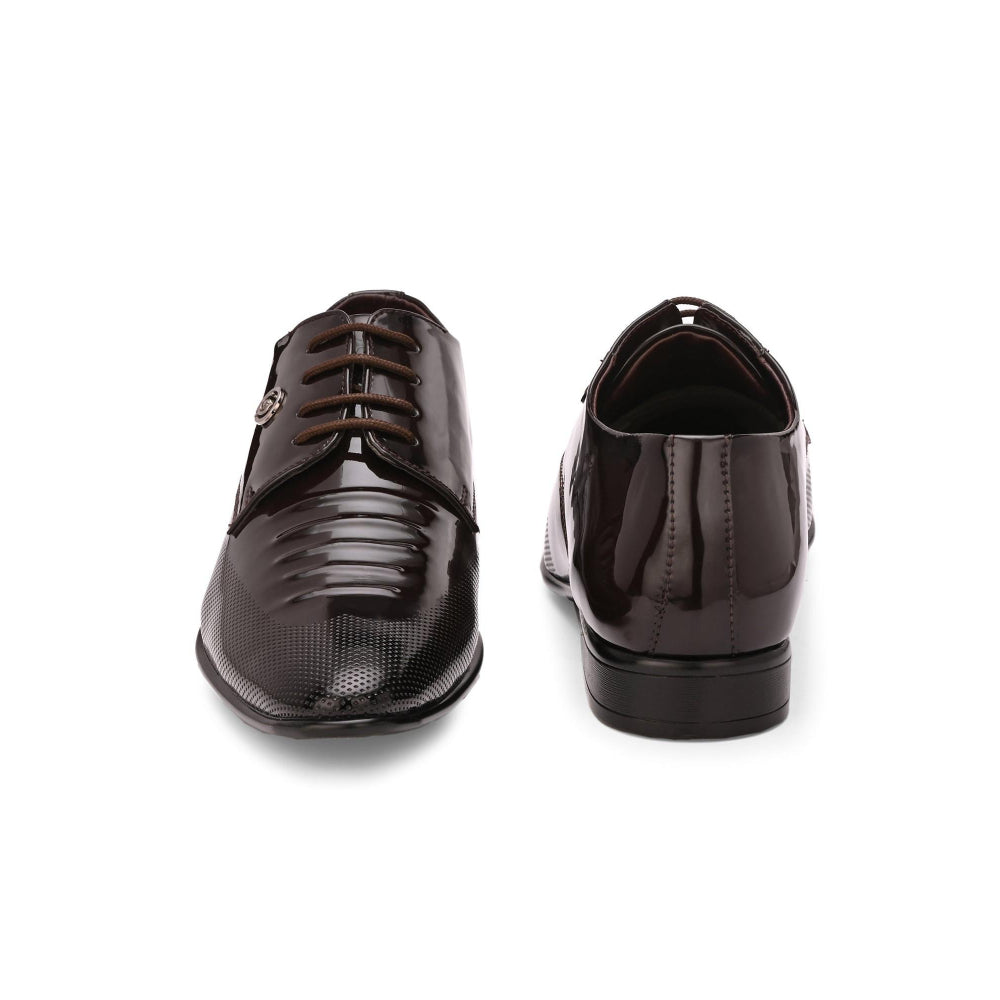 Valentino West Port Men Synthetic Patent Lace-Up Party Wear Shoes