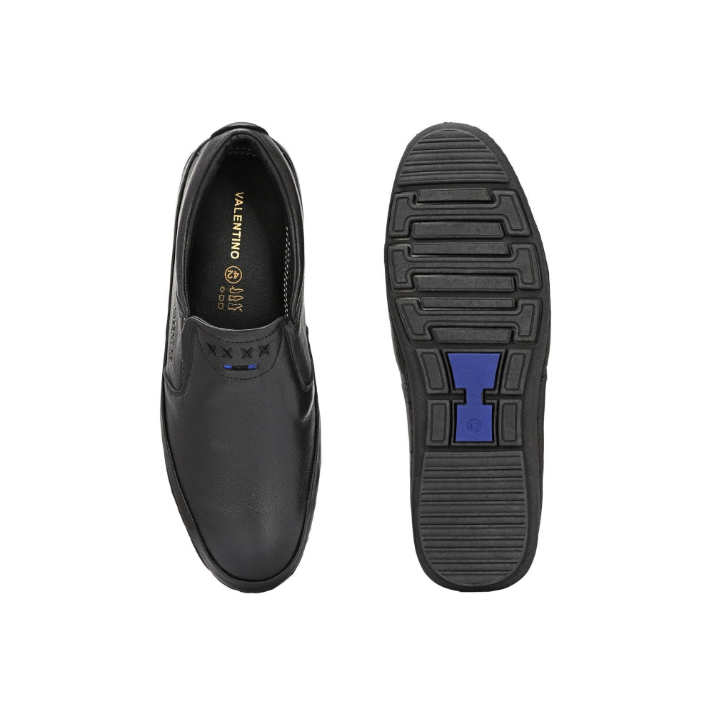 Valentino Men Premium Leather Slip-On Formal Loafer Shoes