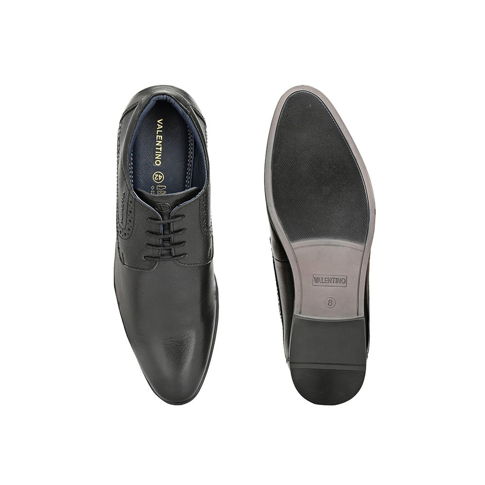 Valentino Men Premium Leather Lace-Up Formal Derby Shoes