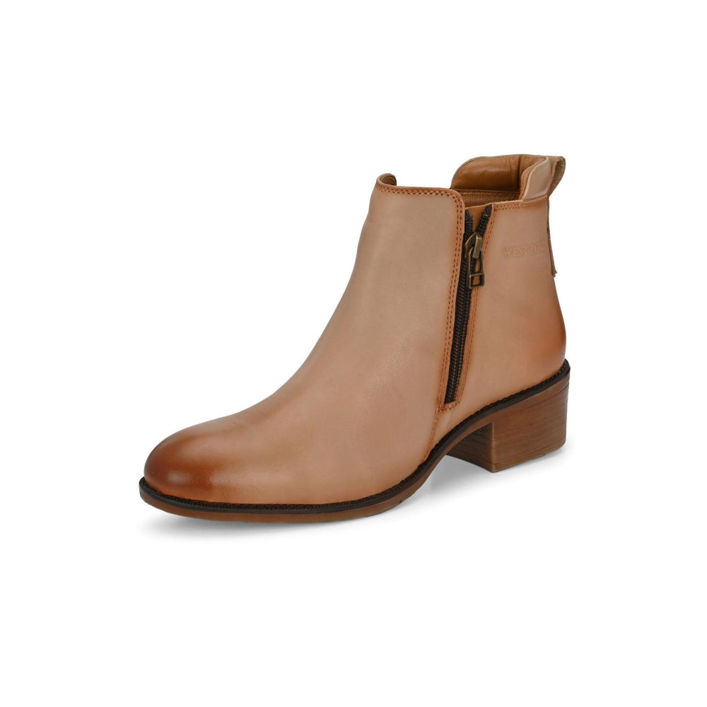Valentino Women Premium Leather Zipper Boots