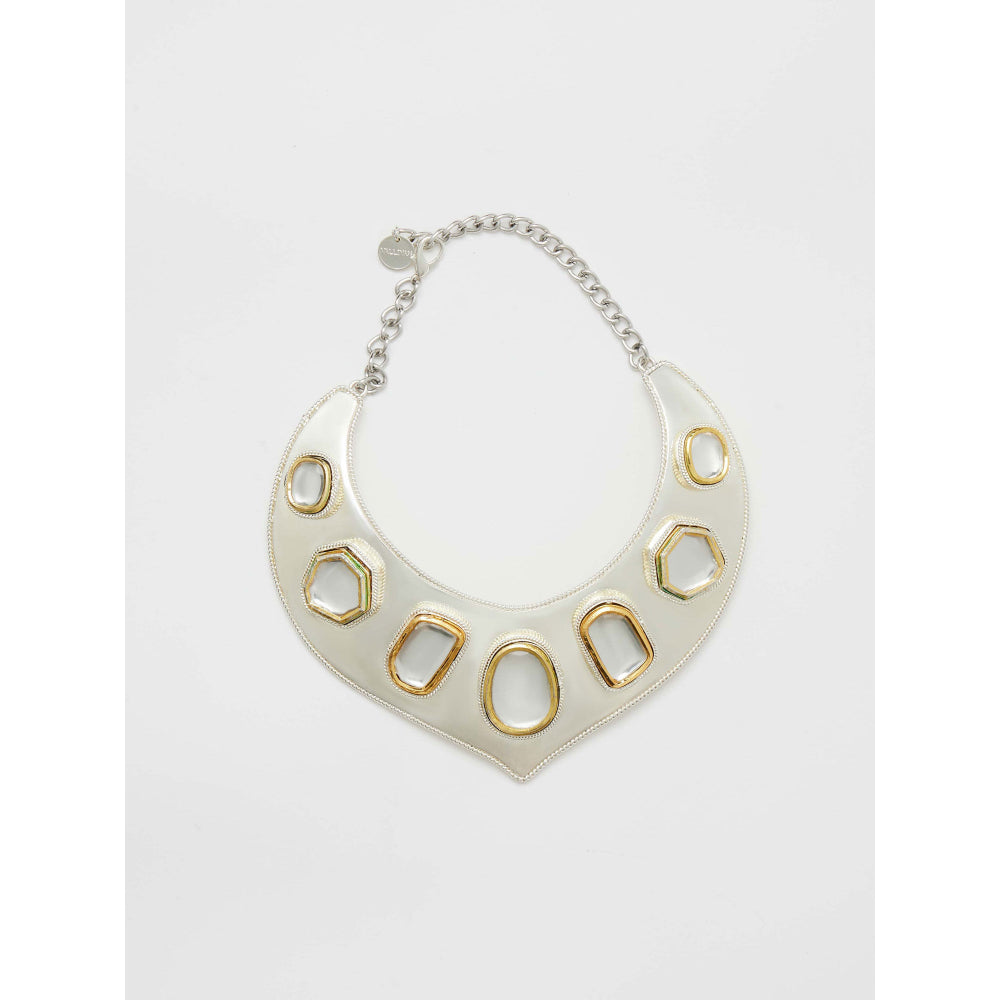 Valliyan White Polki Taj Necklace