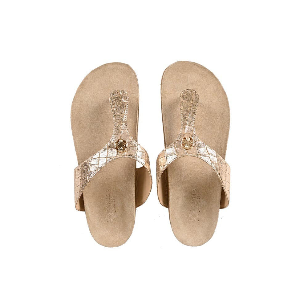 Vanilla Moon Gold Textured Flats