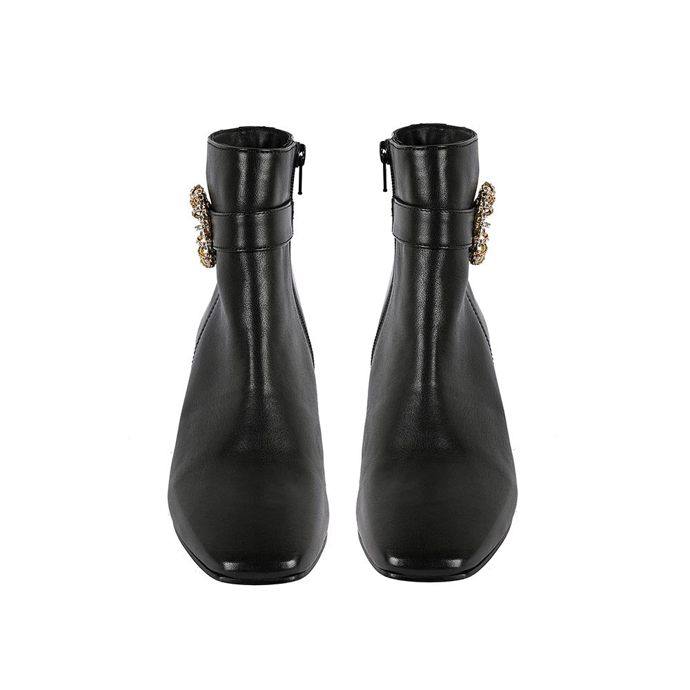 Vanilla Moon Black Solid Plain Chelsea Boots