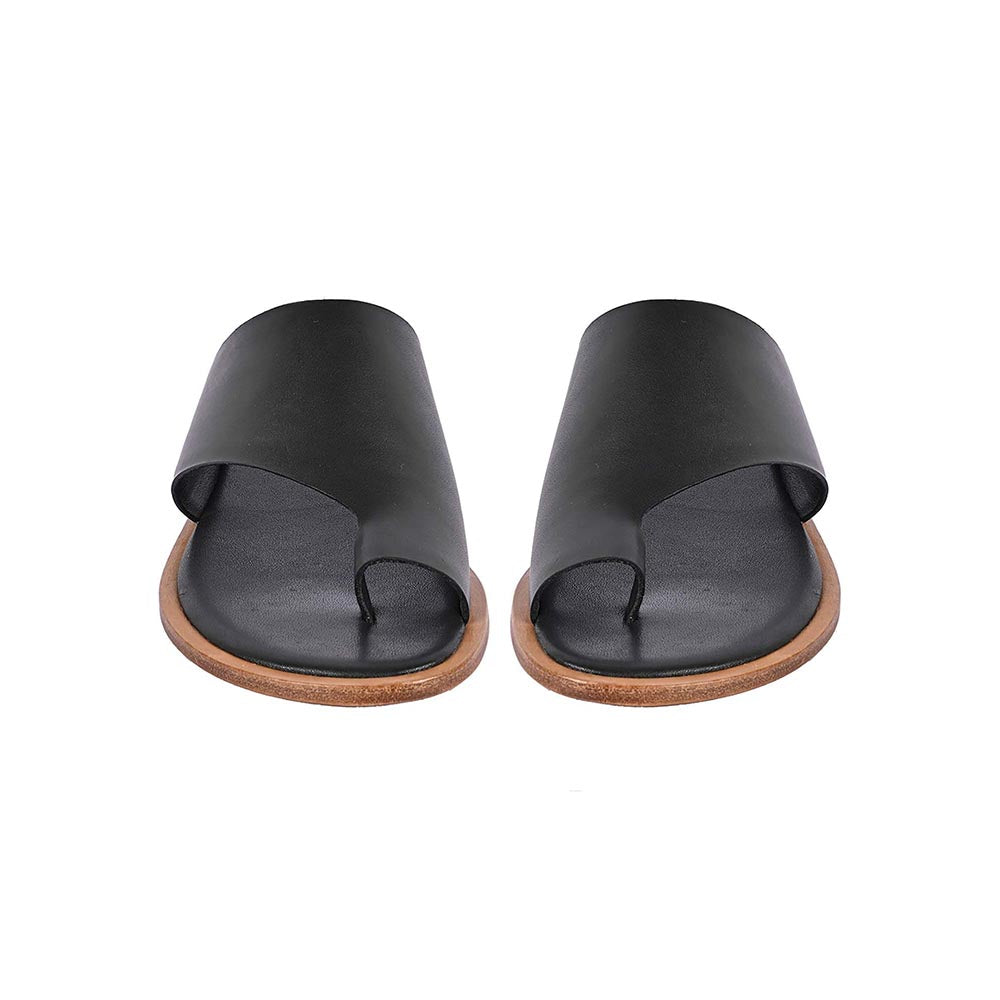 Vanilla Moon Women Black One Toe Flats