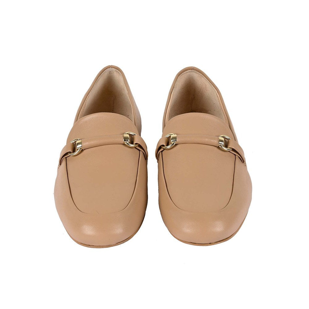 Vanilla Moon Women Beige Round Toe Loafer
