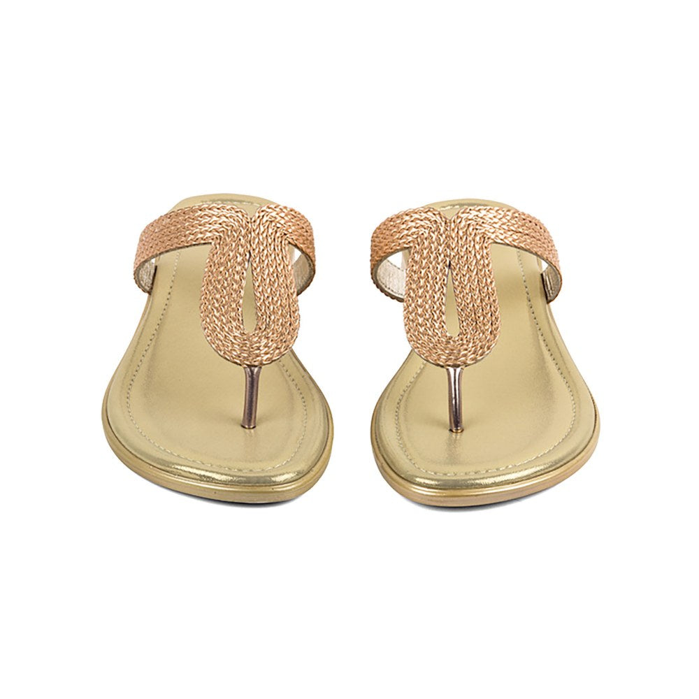 Vanilla Moon Patterned Rose Gold Flats