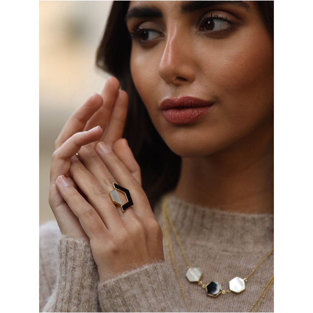 VARNIKA ARORA White Lyza Ring