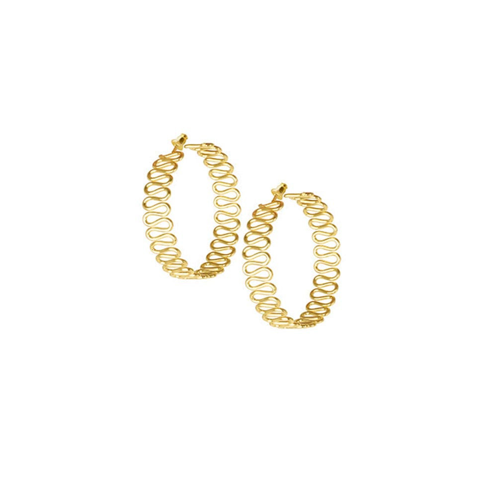 VARNIKA ARORA Gold Plated Spiral Hoops
