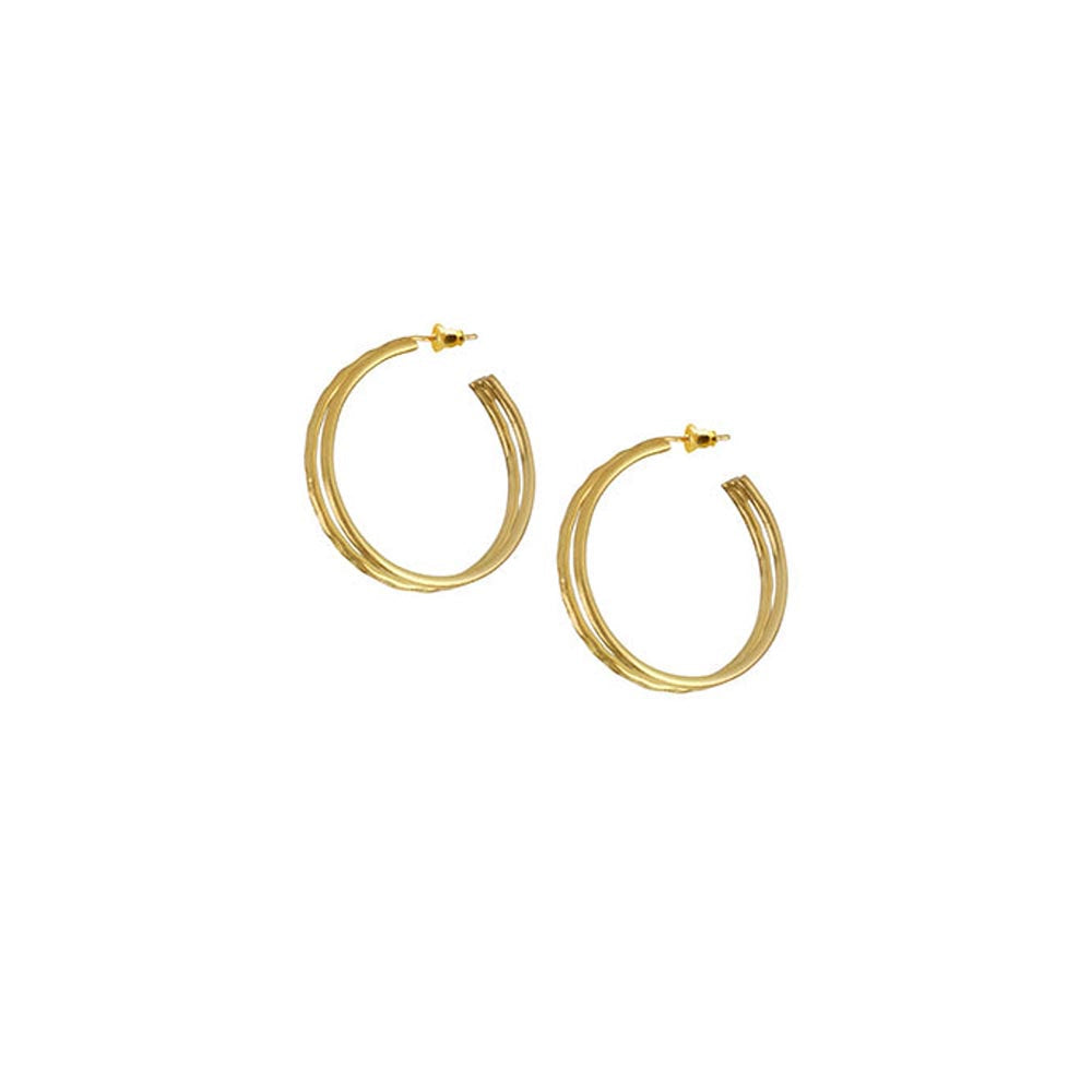 VARNIKA ARORA Gold Plated Tram Hoops