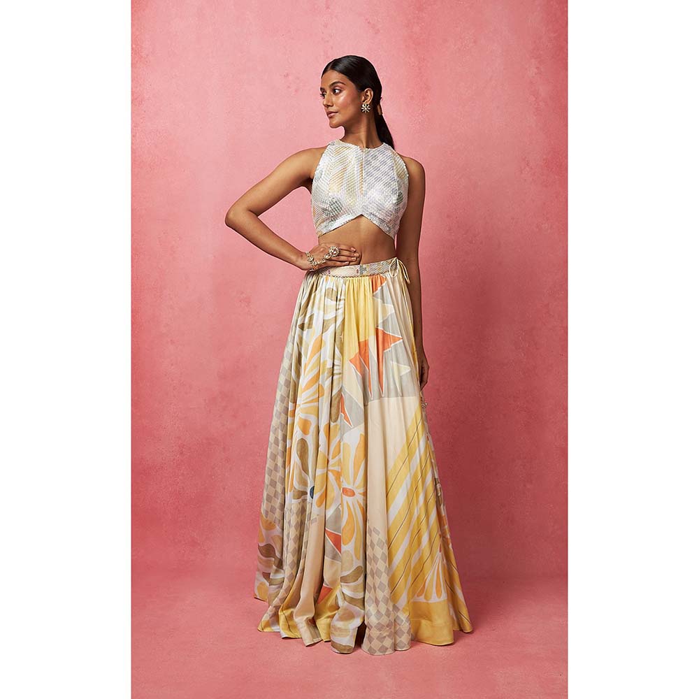 Vedika M Multi-Color Lehenga With Blouse (Set of 2)