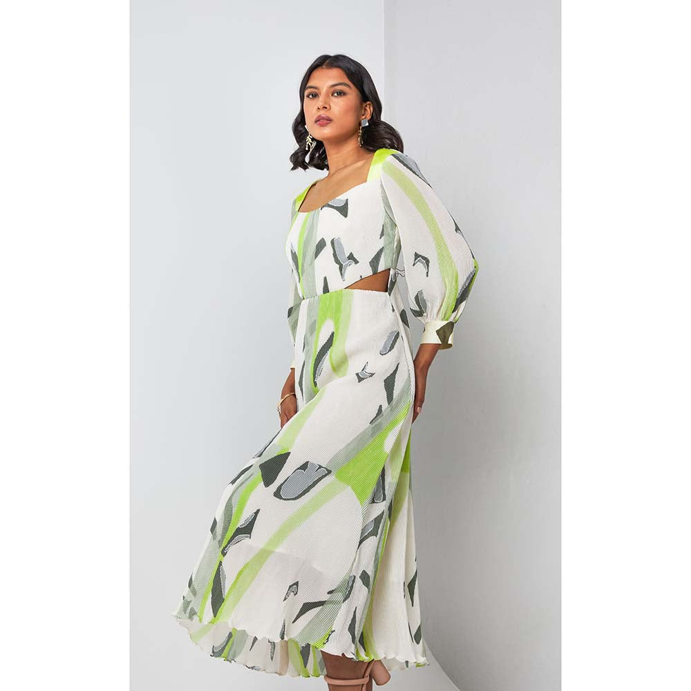 Vedika M Multi-Colour Printed Cut Out Dress