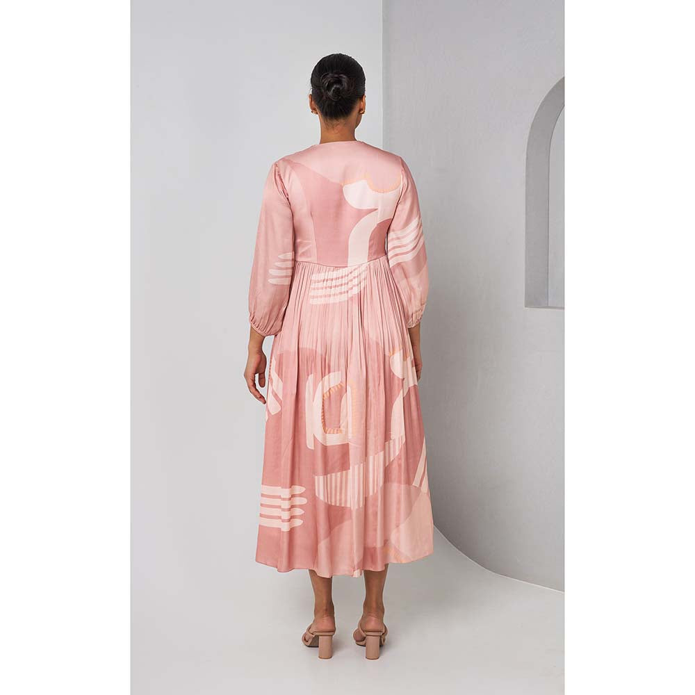 Vedika M Mauve Printed Long Dress