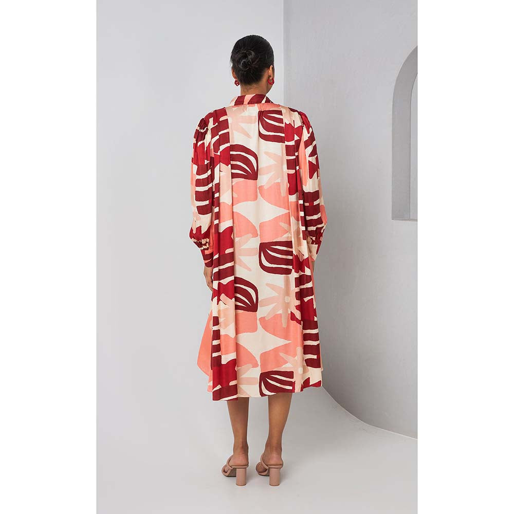 Vedika M Red Printed Dress