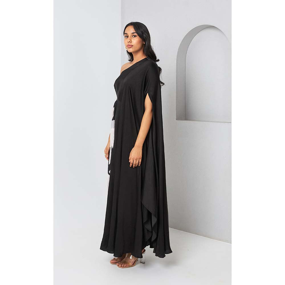 Vedika M Black One Shoulder Long Dress