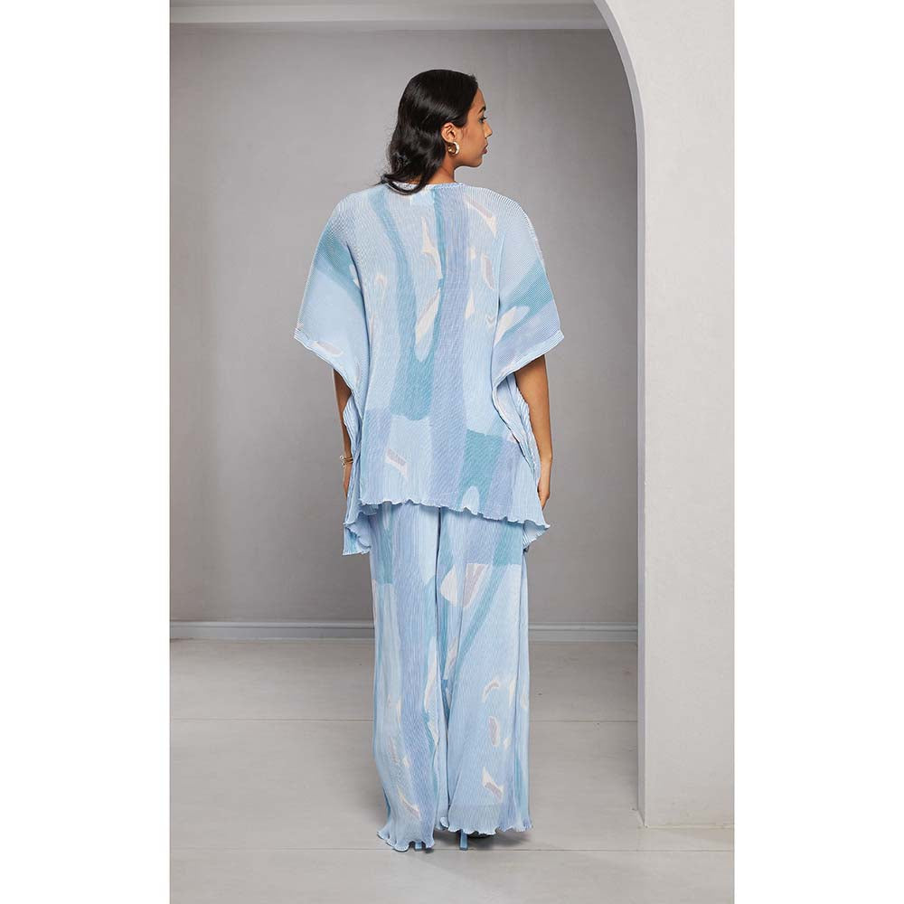 Vedika M Blue Micro Co-Ord (Set of 2)