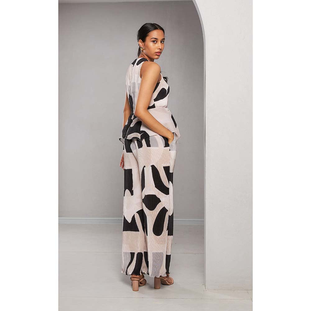 Vedika M Black Micro Peplum Co-Ord (Set of 2)