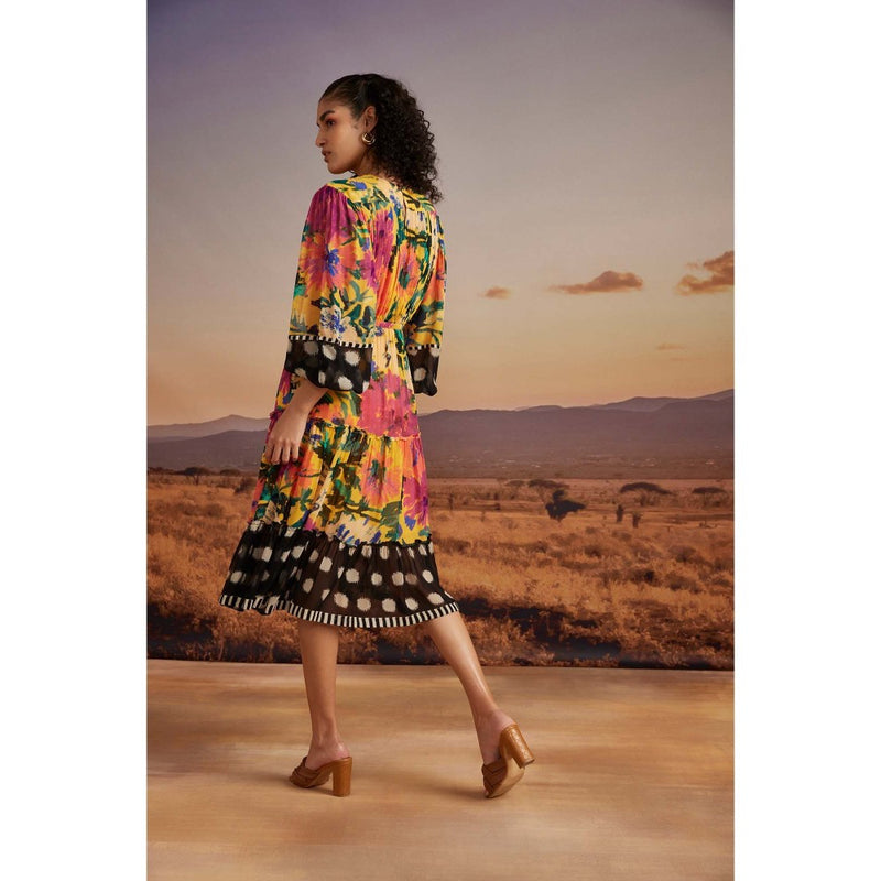 Verb Yellow Sia Midi Dress