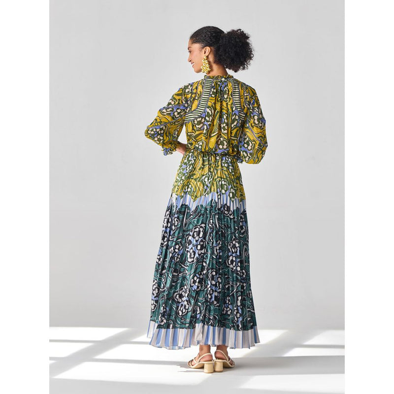 Verb Sharvi Yellow Printed Top