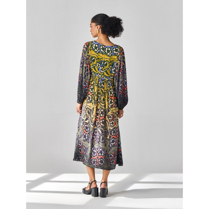 Verb Multi-Color Printed Mau Midi Dress