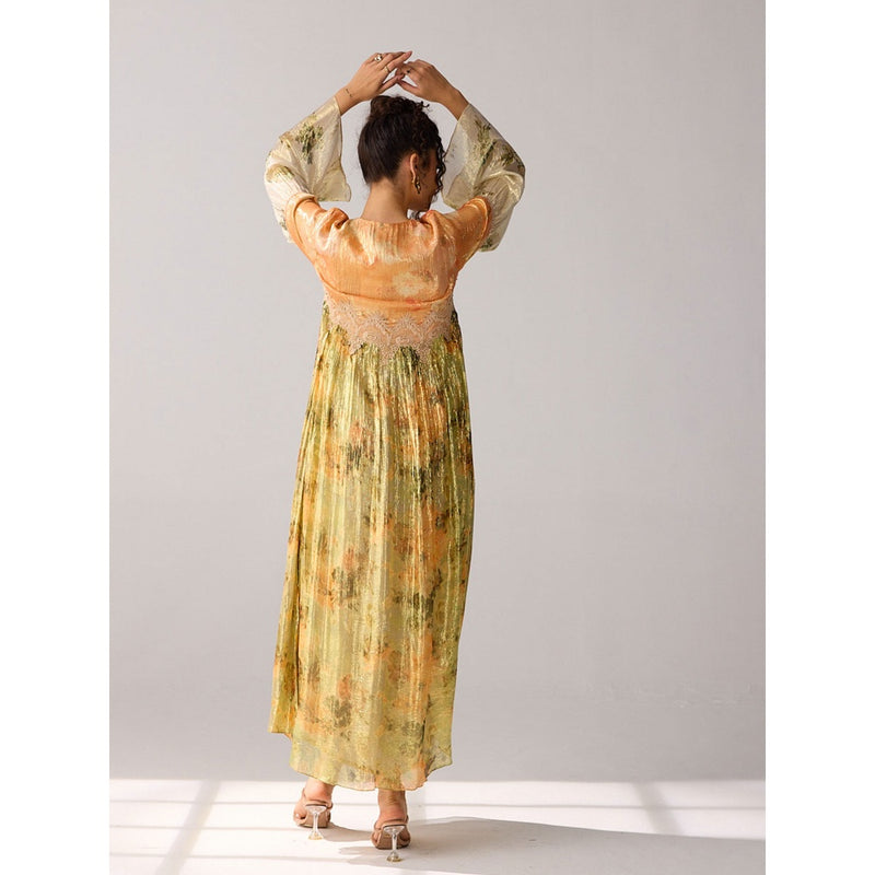 Verb Green Printed Krisha Maxi Dress
