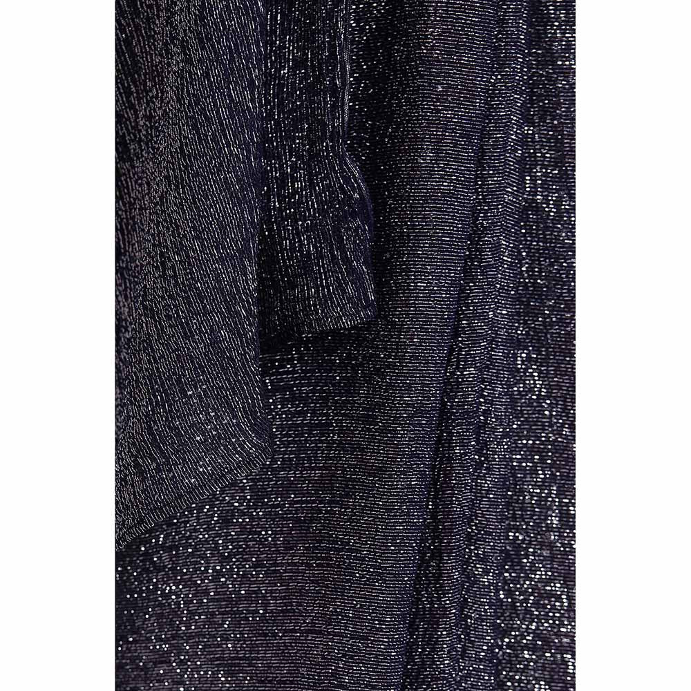 Via East Midnight Blue Georgette Kaumudi Saree