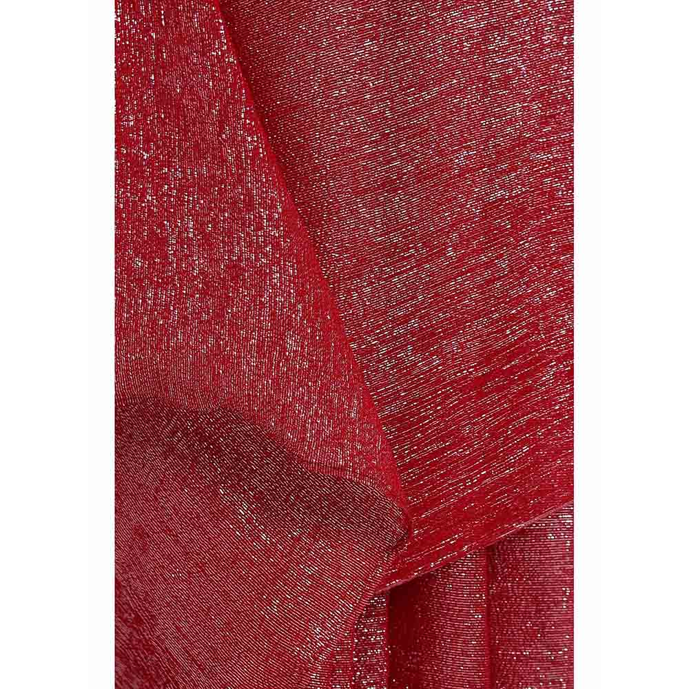 Via East Maroon Georgette Kaumudi Saree