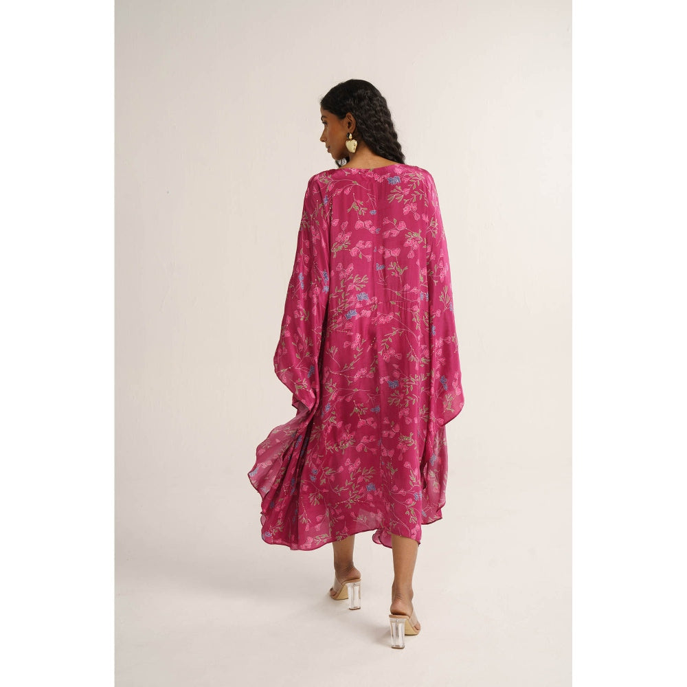 Vishala Shree Pink Primrose Kaftan Dress