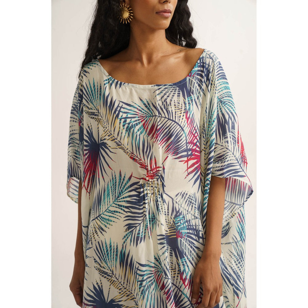 Vishala Shree White Squill Kaftan Dress