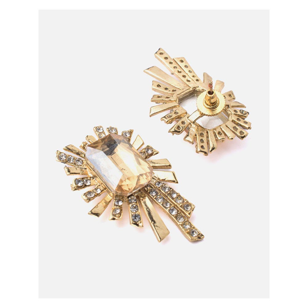 VIVINIA By Vidhi Mehra Florence Gold Plated Womens Stud Earrings