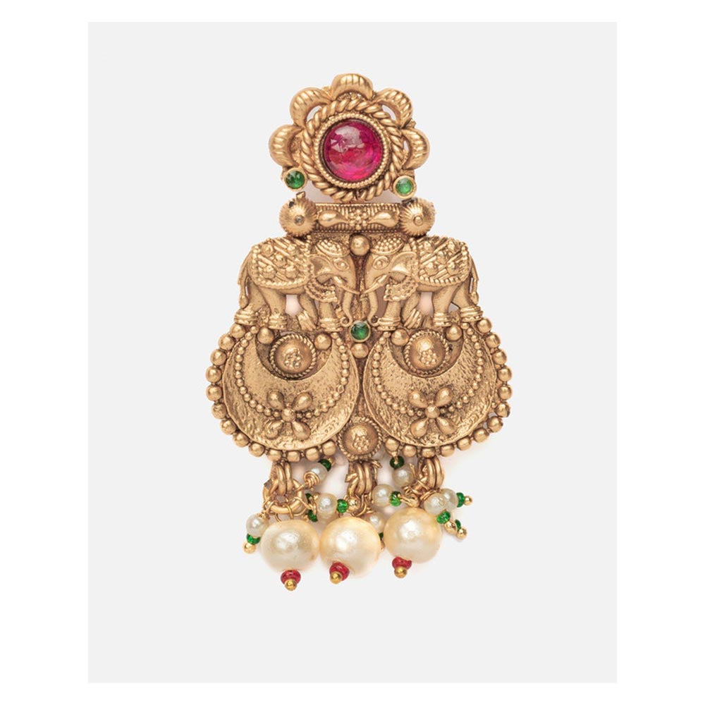 VIVINIA By Vidhi Mehra Isvaraah 2.0 Gold Plated Pink Womens Drop Earrings